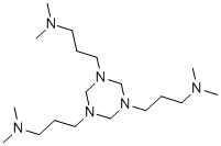 1,3,5-Tris [3- (dimetilamino) propil] heksahidro-1,3,5-triazina Struktur