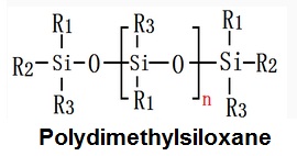 Rumus struktur Polydimethylsiloxane